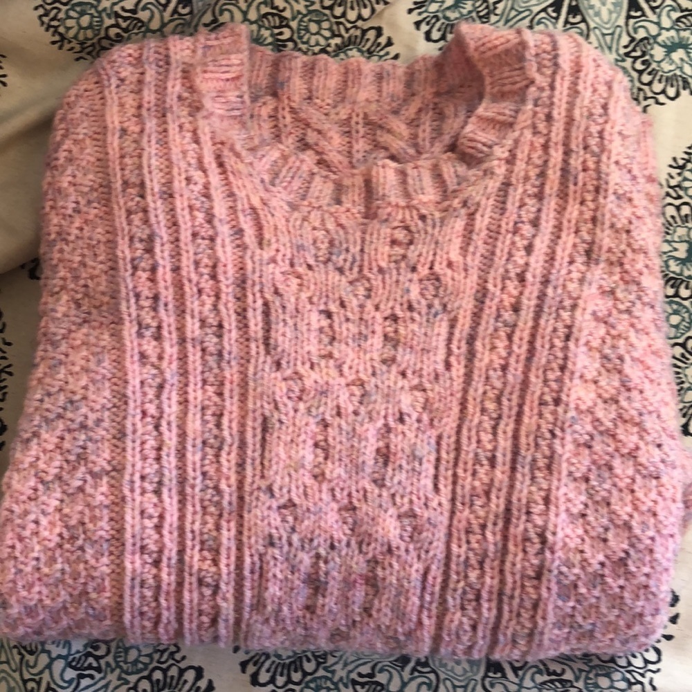 Hand knit fisherman style sweater